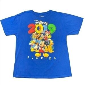 Disney World Blue 2019 Florida Blue Large T-shirt Used